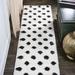 Gray 24 x 1.37 in Area Rug - Latitude Run® Colleps Polka Dots Ivory/Black Area Rug Polypropylene | 24 W x 1.37 D in | Wayfair