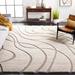 White 114 x 1 in Area Rug - Wade Logan® Ashal Abstract Shag Cream/Beige Area Rug Polypropylene | 114 W x 1 D in | Wayfair