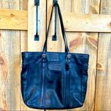 Coach Bags | Coach Leather Tote Bag | Color: Black/Silver | Size: Os