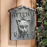 Design Toscano Beware Of Cat/Attenti Al Gatto Plaque
