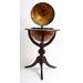 Old Modern Handicrafts Three-legged Red Globe Pedestal