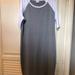 Lularoe Dresses | Euc Lula Roe Julia Dress Grey White Size 2xl | Color: Gray/White | Size: 2x