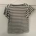 Kate Spade Tops | Kate Spade Striped Top With Ruffle Sleeves Size Xs | Color: Cream/White | Size: Xs