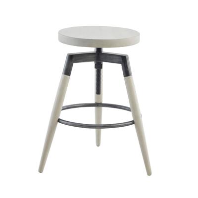 Ink+Ivy Frazier Adjustable Counter and Barstool - Reclaimed White