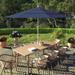 Perry 11ft Round Crank Lift Collar Tilt Aluminum Patio Umbrella by Havenside Home, Base Not Included