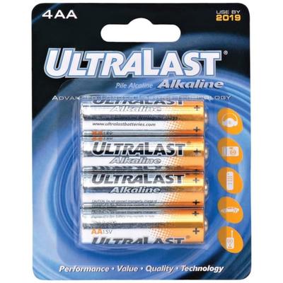 Ultralast(R) AA Alkaline Batteries, 4 pk - N/A