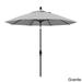 California Umbrella 9' Rd. Aluminum Patio Umbrella, Deluxe Crank Lift with Collar Tilt, Bronze Frame Finish, Sunbrella Fabric