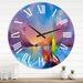 Designart 'Abstract Colorful Seascape X' Modern wall clock