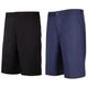 Woodworm Golf 2 Pack Mens Golf Shorts, 1 Black and 1 Blue 32