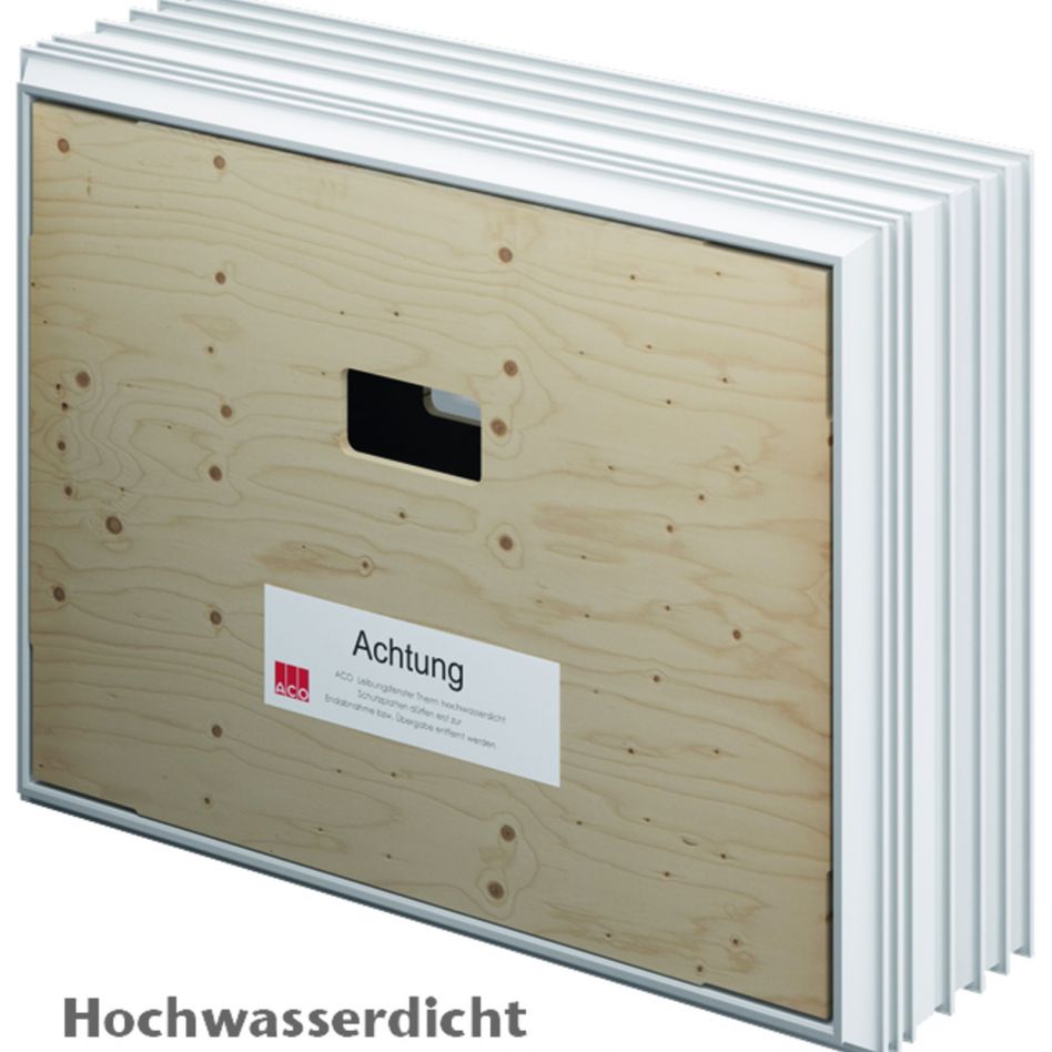 ACO Therm 3.0 Leibungskellerfenster Hochwasserdicht mit 3-fach WSG, Anschlag rechts, 100x75 cm,25 cm Image