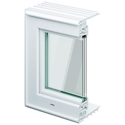 ACO Therm 3.0 Leibungskellerfenster Standard für Fertigteilwerk mit 3-fach WSG, Anschlag rechts, 25 cm,80x60 cm