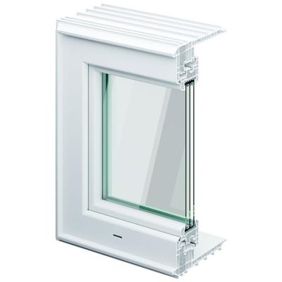 ACO Therm 3.0 Leibungskellerfenster passivhaustauglich mit 3-fach WSG, Anschlag rechts, 20 cm,75x50 cm