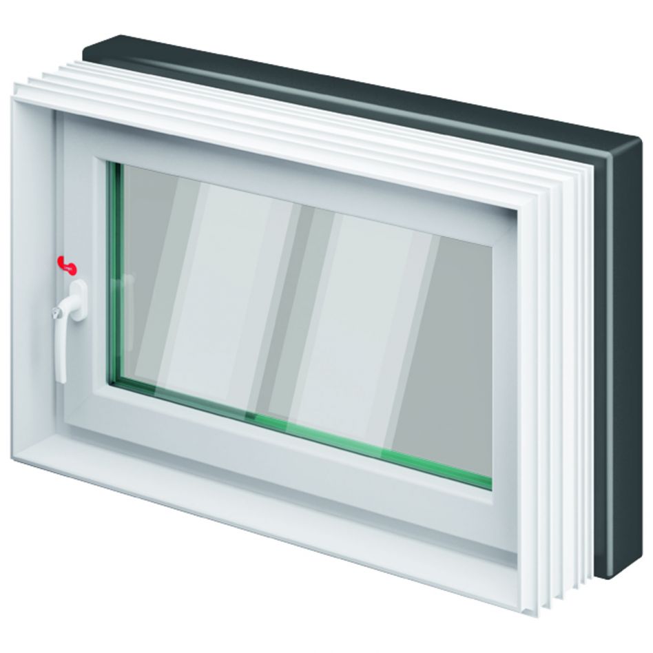 ACO Therm 3.0 Leibungskellerfenster HWD-S plus - Sanierung Hochwasserdicht mit 3-fach WSG, Anschlag links, 100x100 cm,ab 35 cm Image