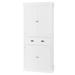 Bedroom Wardrobes,Single Drawer Double Door Storage Cabinet White