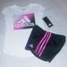 Adidas Matching Sets | Adidas Girls 2pc Short Set | Color: Black/Pink | Size: Various