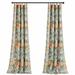 Red Barrel Studio® Larkone Floral Room Darkening Thermal Curtain Panels Polyester in Green/Blue | 84 H in | Wayfair