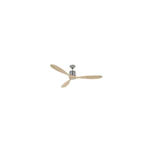 Deckenventilator Aeroplan Eco Chrom / Holz Natur 132 cm Holzfarben 132