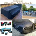 Housse imperméable grise pour meubles de jardin couverture anti-poussière pour canapé Table