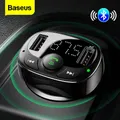 Baseus – transmetteur FM compatible Bluetooth Kit mains libres pour téléphone portable lecteur MP3