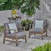 Perla Outdoor Acacia Wood Club Chair (Set of 2) by Christopher Knight Home