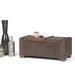 WYNDENHALL Crosby 42 inch Wide Transitional Rectangle Storage Ottoman in Deep Umber Brown Polyester Fabric