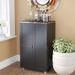 Latitude Run® Oldsmar Bar Cabinet in Black | 40 H x 18 D in | Wayfair LATR7280 34299659