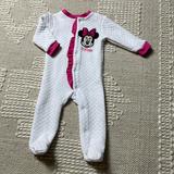 Disney Pajamas | Disney Baby Minnie Mouse White Footie Pajamas 0-3 | Color: Pink/White | Size: 0-3mb