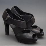 J. Crew Shoes | J. Crew Lindy Platform Peep Toe Heels | Color: Black | Size: 9.5