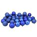 32ct Lavish Blue Shatterproof 4-Finish Christmas Ball Ornaments 3.25"