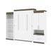 Bestar Orion 124W Queen Murphy Bed with Multifunctional Storage