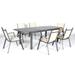 Key Largo 7pc Aluminum Sling Dining Set with Extension Dining Table