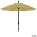 California Umbrella 11' Rd. Alum/Fiberglass Rib Patio Umb,Crank Lift/Collar Tilt, Dbl Wind Vent, Black Finish, Sunbrella Fabric