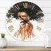 Designart 'Portrait of African American Woman VII' Modern wall clock