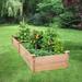 2 ft x 8 ft Cedar Wood Raised Garden Bed - 96 x 24 x 10.5H inches