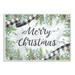 Stupell Merry Christmas Foliage Plaid Ribbon Holiday Word Design Wood Wall Art, Proudly Made in USA