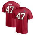 Men's Fanatics Branded John Lynch Red Tampa Bay Buccaneers NFL Hall of Fame Class 2021 Name & Number T-Shirt
