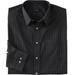 Men's Big & Tall KS Signature Wrinkle-Free Long-Sleeve Dress Shirt by KS Signature in Black Stripe (Size 17 1/2 35/6)