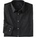 Men's Big & Tall KS Signature Wrinkle-Free Long-Sleeve Dress Shirt by KS Signature in Black Stripe (Size 22 35/6)