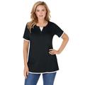Plus Size Women's Layered-Look Tee by Woman Within in Black (Size 14/16) Shirt