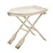 White Chinese Fir Coastal Accent Table, 25x28x16 by Quinn Living in Brown