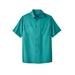 Men's Big & Tall Short-Sleeve Pocket Sport Shirt by KingSize in Blue Green (Size XL)