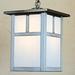 Millwood Pines Hylan 1-Light Outdoor Hanging Lantern Glass/Metal in Black | 10.25 H x 7.25 W x 7.25 D in | Wayfair 42303CAA48434383B790F02B9BCD67D2