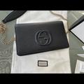 Gucci Bags | Gucci Crossbody- Soho Collection Wallet On A Chain | Color: Black | Size: Os