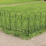 5 Piece Traditional Garden Landscape Border Fence Set 24-Inch - Black - Traditional Style 24 x 24 Inches