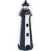 Sunnydaze Blue Vertical Stripe Solar LED Lighthouse Outdoor Decor - 36-Inch