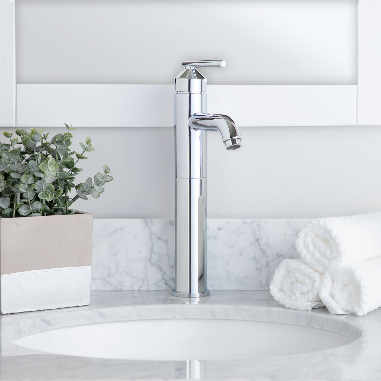 Randolph Morris Single Post Bathroom Sink Faucet - Metal Lever Handle RMNAB225-CP