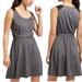 Athleta Dresses | Athleta Faux Wrap Travel Dress | Color: Black/Gray | Size: L