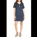 Anthropologie Dresses | Anthro Moon River Lace-Up Faux Suede Shift Dress | Color: Blue | Size: S