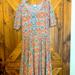 Lularoe Dresses | Lularoe Nicole Dress | Color: Blue/Orange | Size: Xl