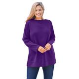 Plus Size Women's Sherpa Sweatshirt by Woman Within in Radiant Purple (Size M)